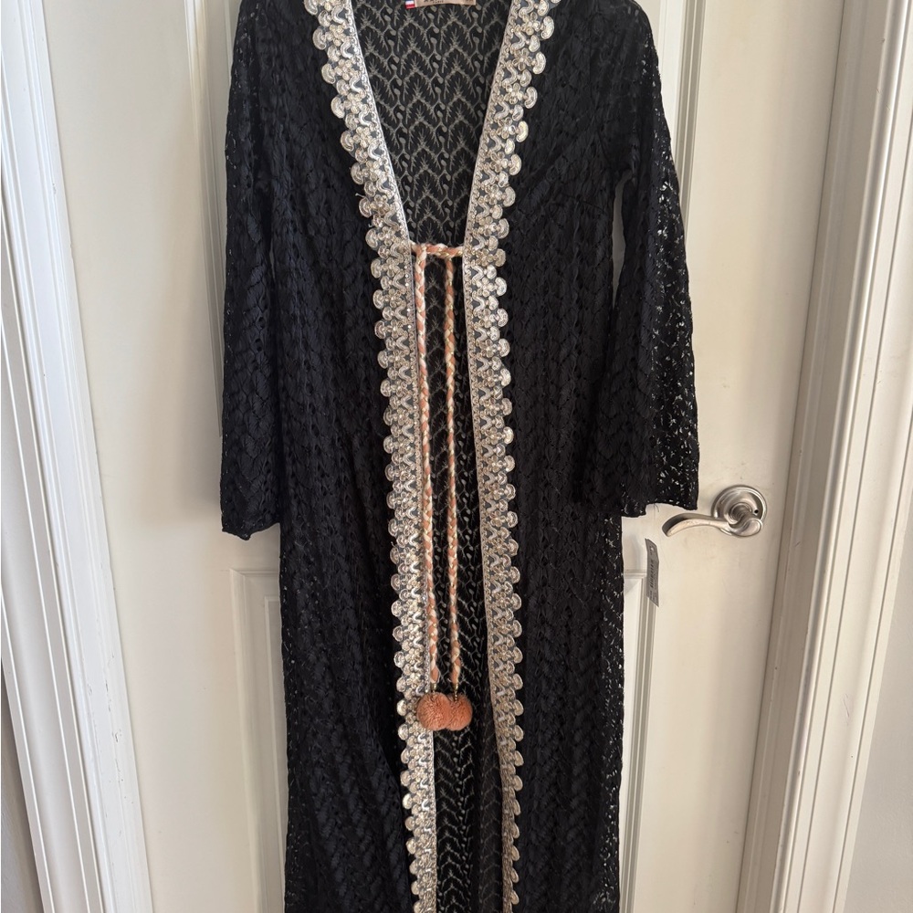 Azara Paris Sexy Sheer Lace Duster - Size S/M